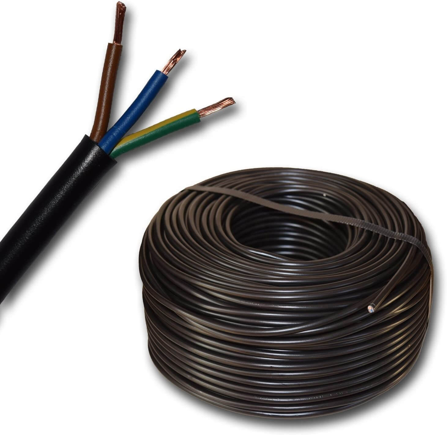300/500V 3 núcleos 1,5 mm 2,5 mm 4 mm 6 mm 10 mm H05VV-F Cable flexible RVV 3 * 0,75 mm Cable de alimentación flexible Cable eléctrico aislado con PVC y alambre