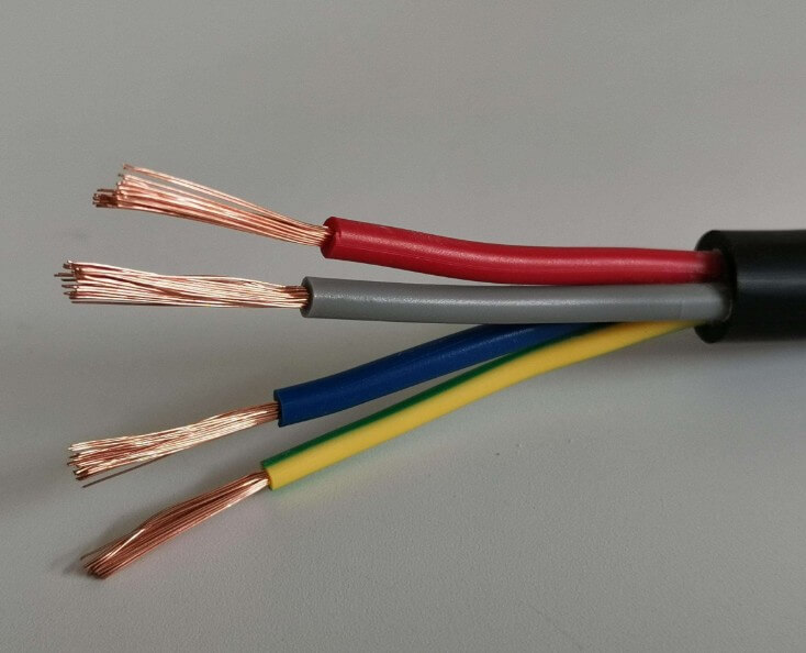 China Cable flexible de bajo voltaje de 3 * 1 mm 4 núcleos 3 núcleos 1,5 mm 2,5 mm Cable flexible multinúcleo con revestimiento de PVC con aislamiento de PVC