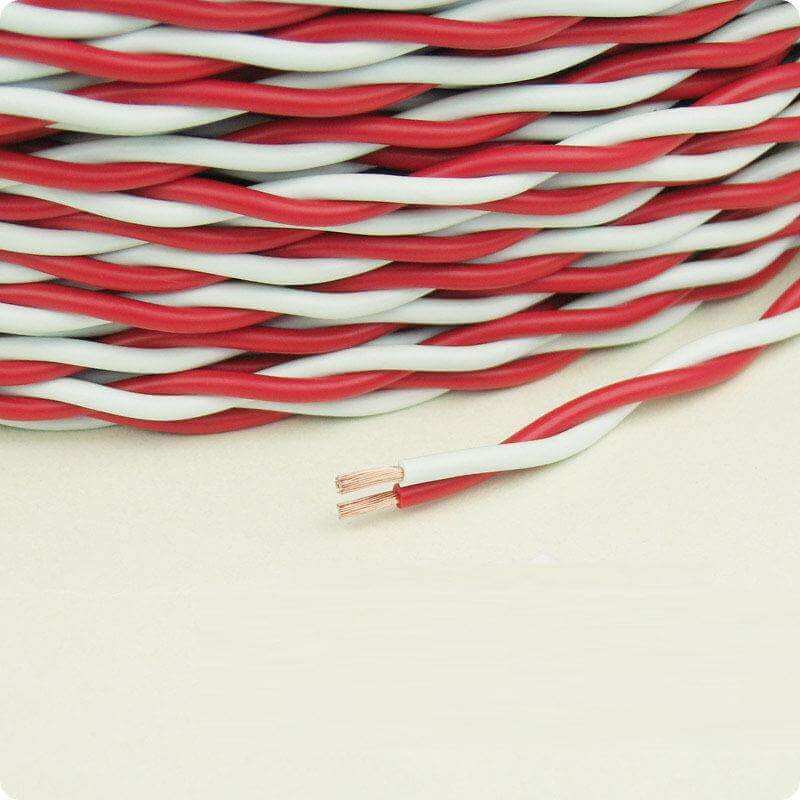 China 2 núcleos 0,5 mm par trenzado RVS 2X0.5 Cables de alambre flexibles aislados con PVC resistente al fuego Precio