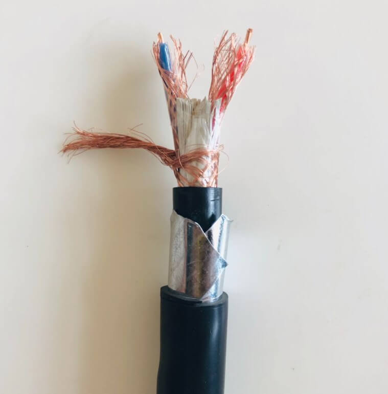 Cable de instrumentos de bajo voltaje, 0,75 mm2, varios pares, cinta de cobre trenzado, cinta de acero STA blindada, cable de instrumentación ignífugo blindado
