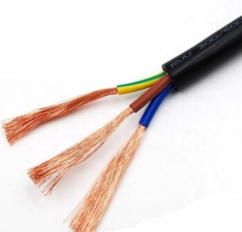 Cable flexible de varios núcleos, 300/500V, 3G x 1,0mm, 3 núcleos, 1,0 mm2, aislado con PVC, forrado con PVC, 18 AWG, cable flexible multinúcleo