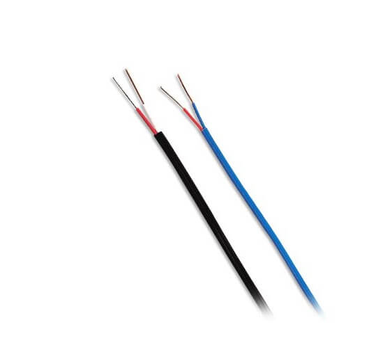Cable de compensación de termopar tipo N, aislamiento PFA de 2x20AWG, Cable de línea de extensión de medición de alta temperatura de 2x7x0,2mm