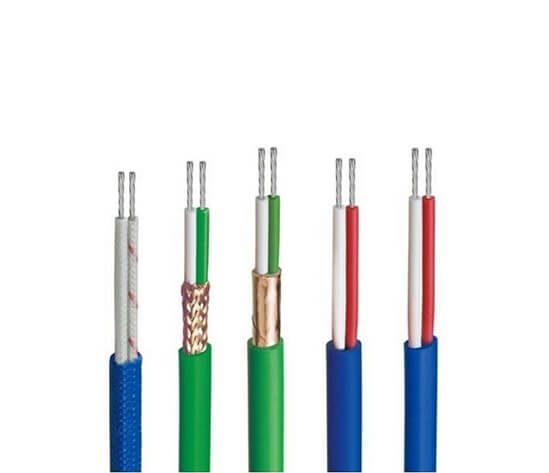 Cable de compensación de termopar tipo N 2x20AWG aislamiento PFA 2x7x0,2mm Cable de línea de extensión de medición de alta temperatura