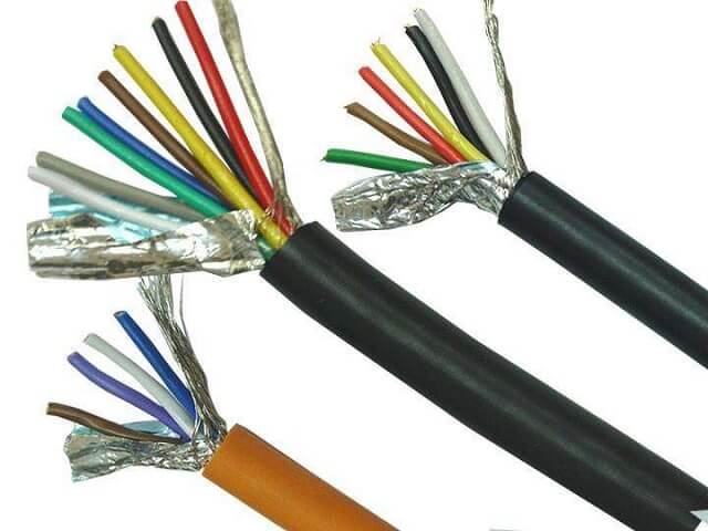 Cable de Control multicire de 0,5 mm2, 0,75 mm2, 1,0 mm2, 1,5 mm2, 12 núcleos, 10 núcleos, cinta compuesta de plástico de aluminio, cable de Control blindado blindado
