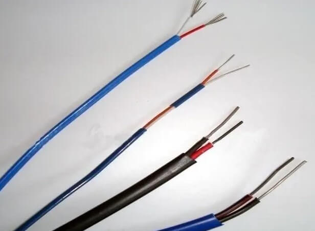 Cable de extensión de termopar blindado de acero inoxidable con aislamiento de fibra de vidrio tipo S/R de 2*7*0,2mm Cable de plomo de compensación