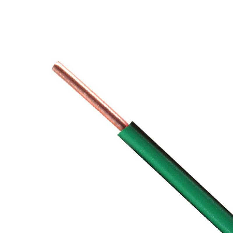 Venta al por mayor 6 mm2 Conductor de cobre con aislamiento de PVC de un solo núcleo 10 awg Cable eléctrico de puesta a tierra verde amarillo