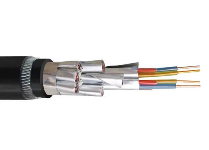 300/500V 12x2x2.5mm2 Cable de acero SWA multipar Cable de cobre ISOS blindado Blindado 14 AWG Cable de instrumentación apantallado individual y general 12 pares