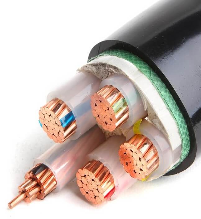 5 núcleos 70 mm2 95 mm2 120 mm2 150 mm2 185 mm2 240 mm2 300 mm2 Cobre XLPE aislado PVC revestido NYY N2XY Cable de alimentación eléctrica Precio