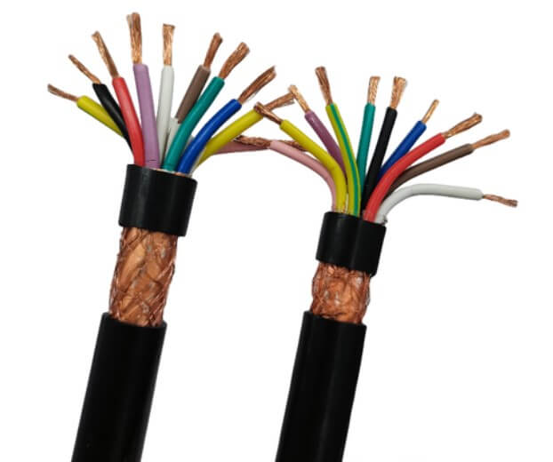 Cable de cobre con aislamiento de funda de xlpe/pvc, 450/750v, blindado, multinúcleo automotriz, 12 núcleos, 2,5 mm2, LIYY Shield, Cable de Control Flexible de señal