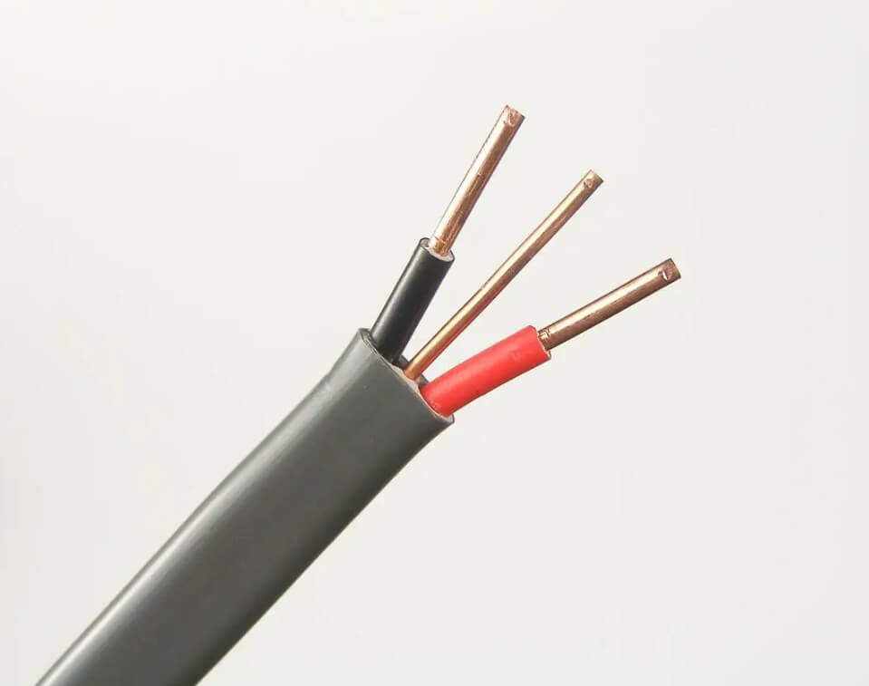 Cable eléctrico plano de tierra y gemelo eléctrico de cobre, 300/500V, 1,0mm, 1,5mm, 2,5mm, 4mm, 6mm, 2 núcleos, 6242Y, 6241Y, 6243Y, BS 6004
