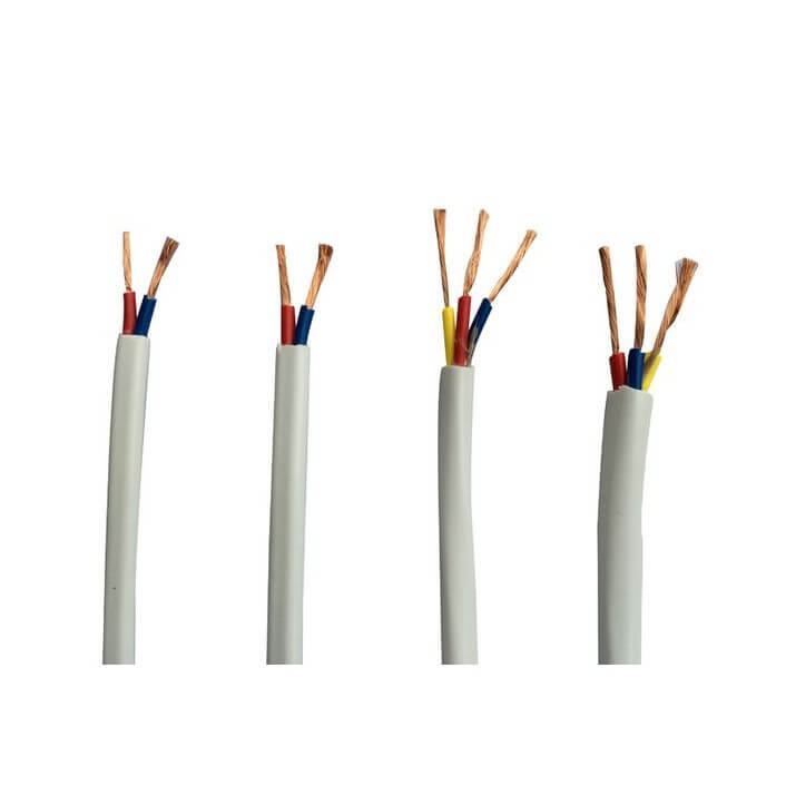 Cable flexible de varios núcleos, 300/500V, 3G x 1,0mm, 3 núcleos, 1,0 mm2, aislado con PVC, forrado con PVC, 18 AWG, cable flexible multinúcleo
