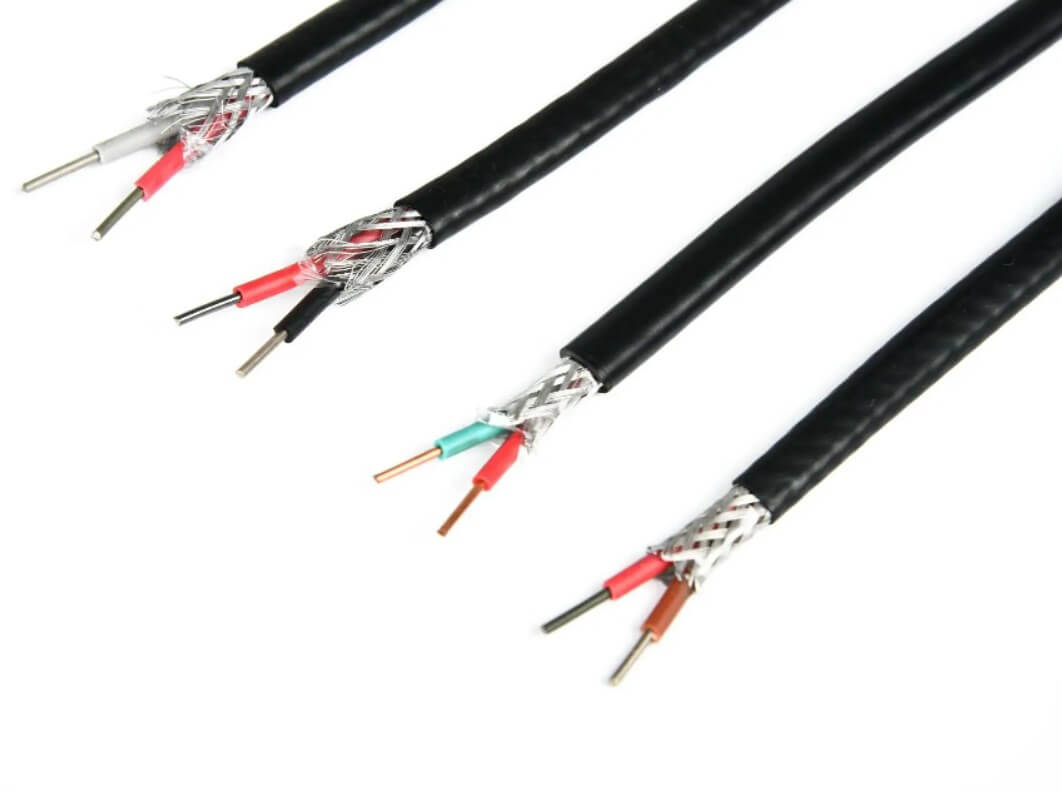 Cable de compensación de alta temperatura Cable 2x1,5 mm2 KC Funda de fibra de vidrio Aislamiento FTFE Cable conductor de compensación de termopar de alta temperatura