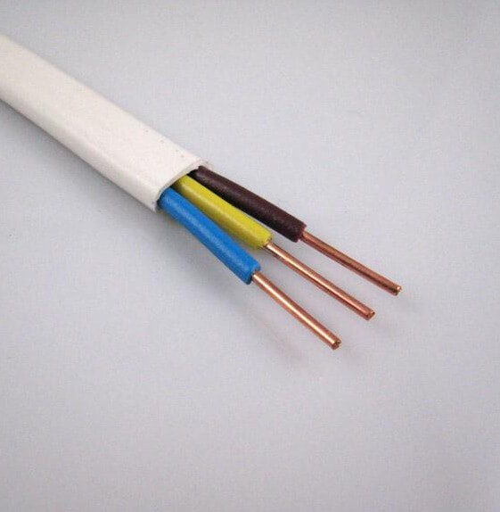 Fabricante 18AWG Cable plano Cable eléctrico 2 núcleos 3 núcleos 1,5 mm 2,5 mm 4 mm² Chaqueta de PVC Precio de fábrica Cable eléctrico plano FFC Cable de alimentación