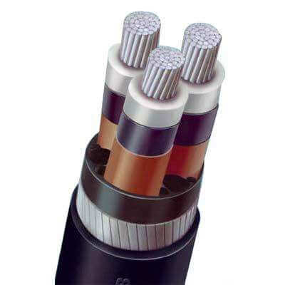 Cable de alimentación subterráneo blindado de PVC, 0,6/1KV, bajo voltaje, 3 núcleos, 300mm, 240mm, 185mm, 150mm, 120mm, cobre, aluminio, aislamiento XLPE, SWA STA