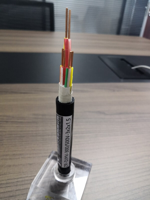 Cable de instrumento apantallado individual IS Cable trenzado de 2x2x0,75 mm2 Cable de instrumentación blindado resistente al calor de 2 núcleos