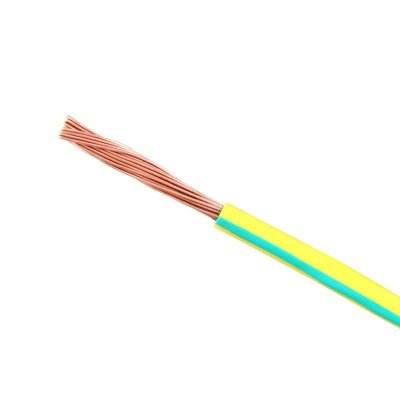 1,5 mm, 2,5 mm, 4 mm, 6 mm, 10 mm, 16 mm, 25 mm, 35 mm, 50 mm, 70 mm, cobre sólido con aislamiento de PVC, H07v-u, cable de conexión a tierra amarillo y verde