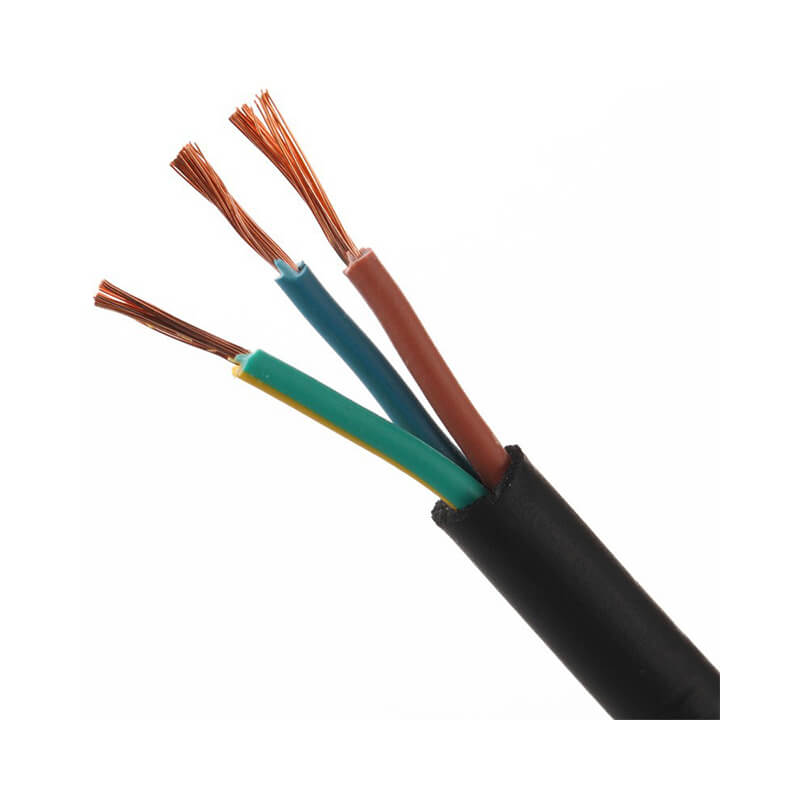 Cable Flexible de 300/500V 3G x 1,0mm, 3 núcleos, 1,0 mm2, aislado con PVC, revestido de PVC, 18 AWG, Cable Flexible multinúcleo